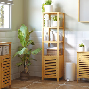 Bamboo bathroom on sale storage drawers